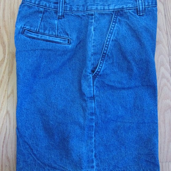 SONOMA WOMEN'S SIZE 8 JEAN SHORTS MED BLUE STONE WASHED DENIM HIGH WAIST 80'S - Picture 3 of 8